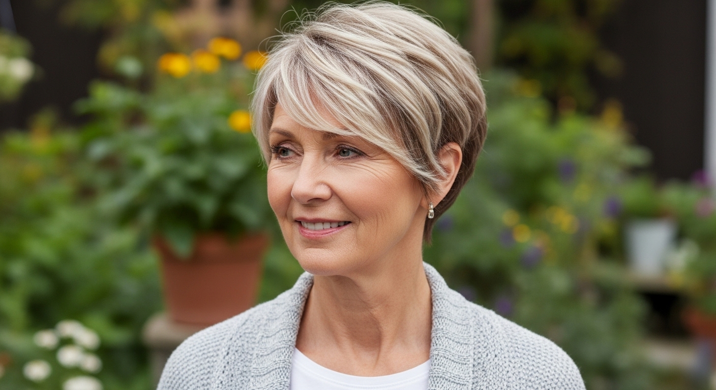 pixie hairstyles for older women