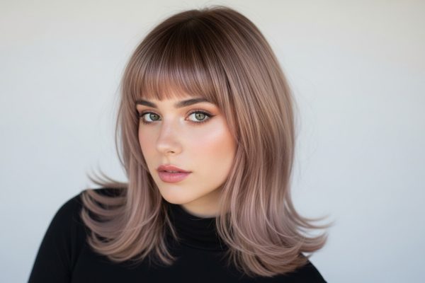 🔥 Fresh Looks for Medium Hair with Bangs You’ll Love This Year medium hair with bangs