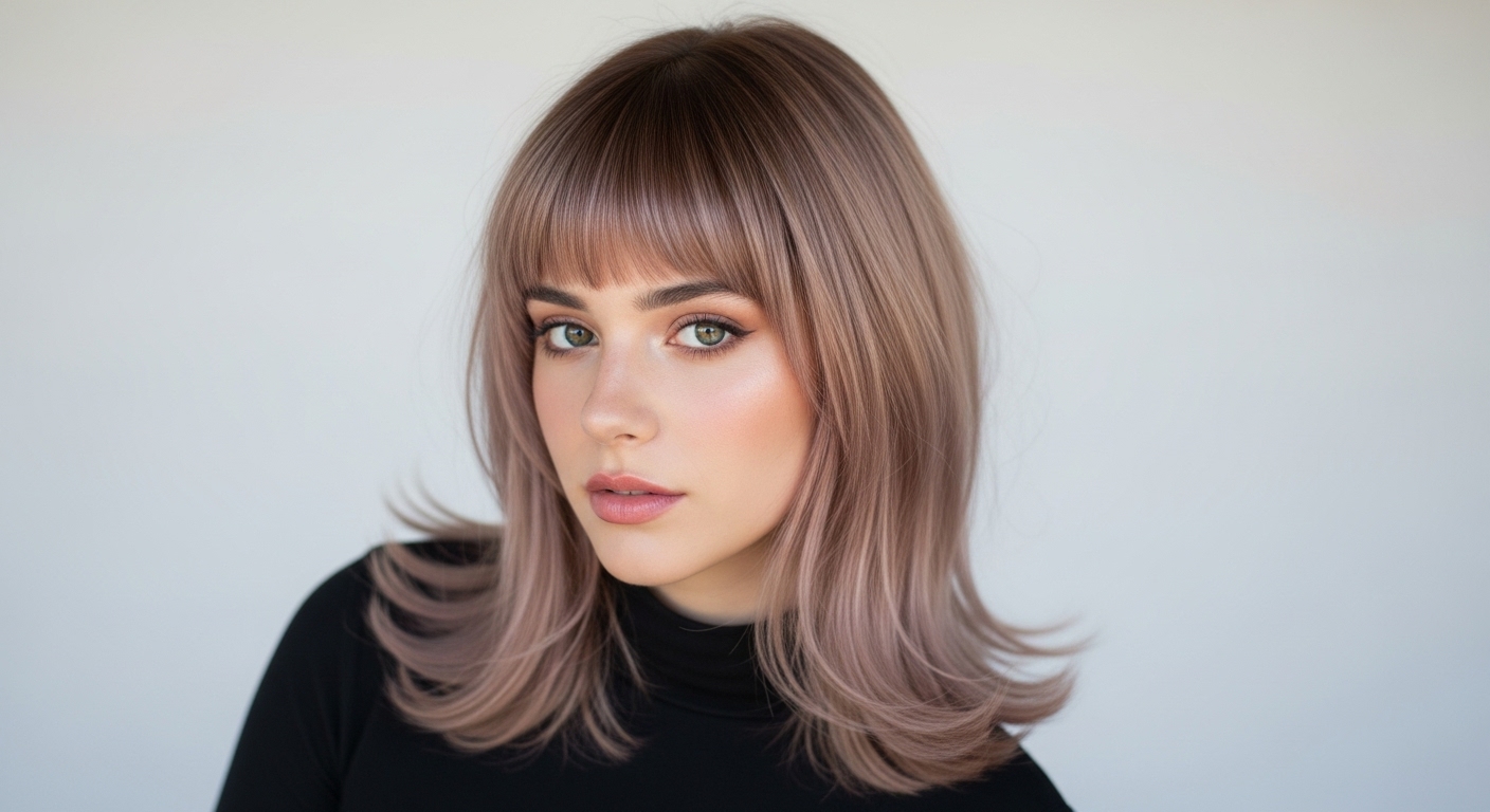medium hair with bangs