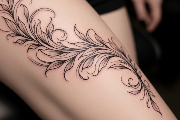 Stylish Leg Tattoos for Female Trendsetters 👠🌿 leg tattoos for female