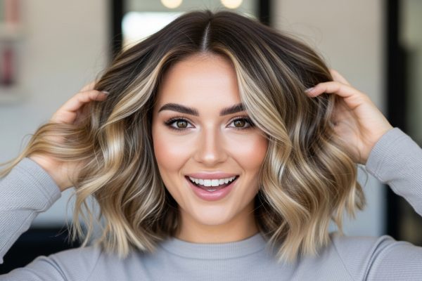 blonde highlights on brown hair