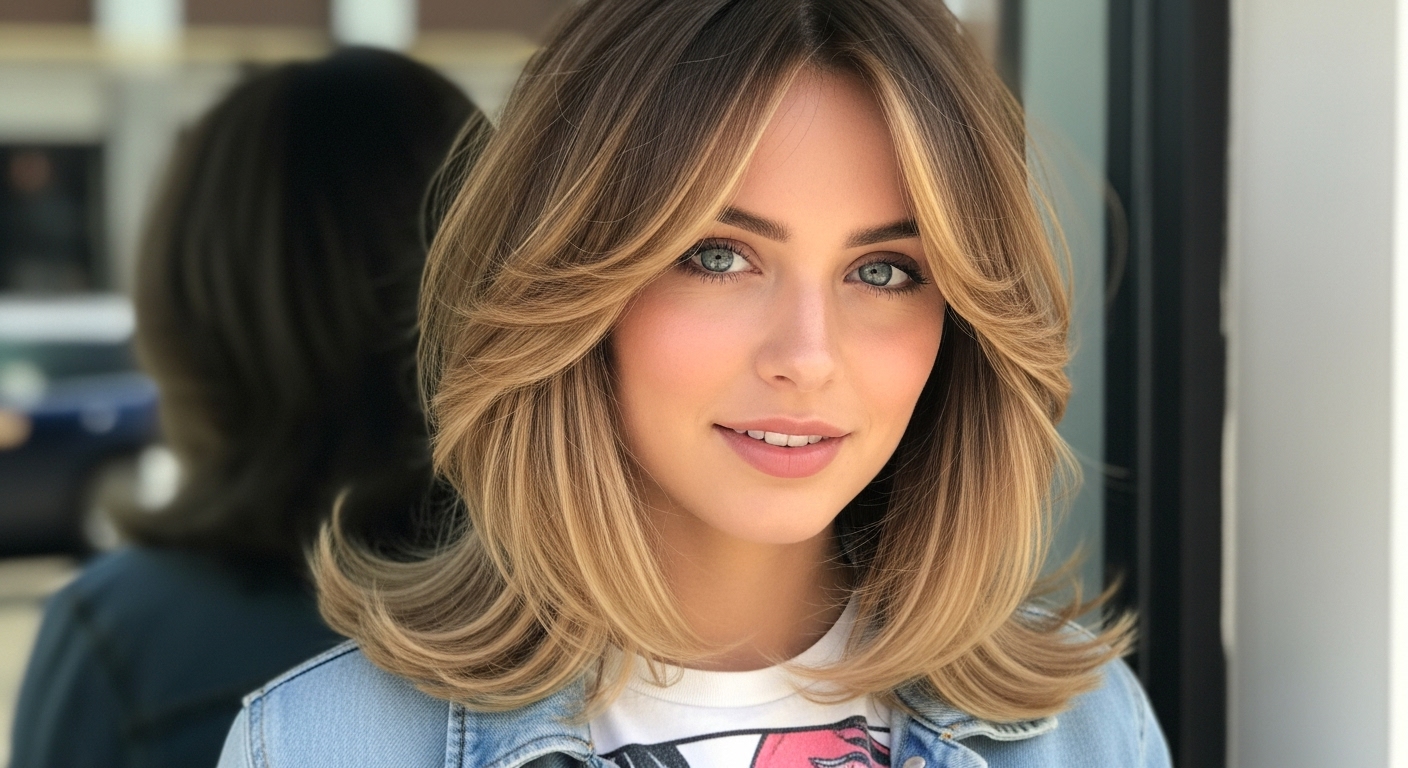 medium length layered haircuts